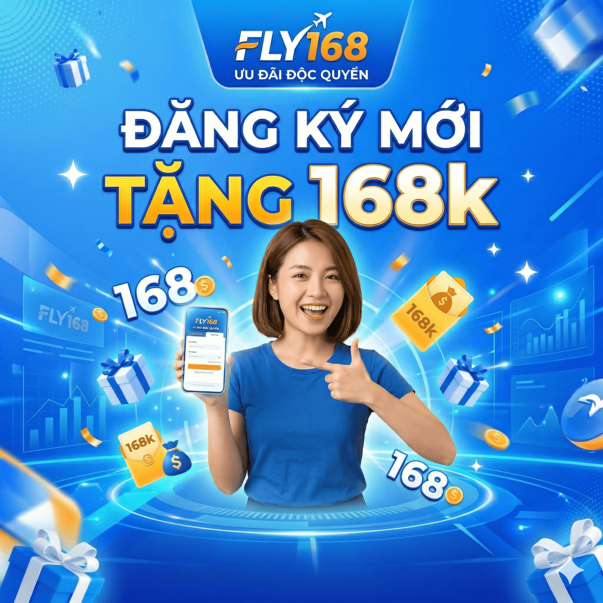 THƯỞNG NGAY 168K MIỄN PHÍ KHI ĐĂNG KÝ